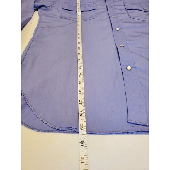 Vintage 1960's Western Pearl Snap Pastel Button Down Shirt M/L - Picture 10 of 13